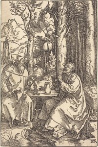 Heilige Antonius en Heilige Paulus in de wildernis